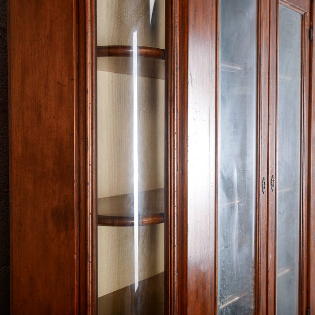 Walnut Display Cabinet Bookcase, 1990s For Sale - Image 18 of 18