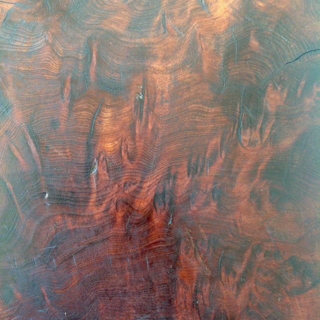 Black Walnut Burl Slab Side Table Chairish