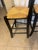 Mid 20th Century Country French Style Black Rush Seat Barstools- A Pair For Sale - Image 10 of 12