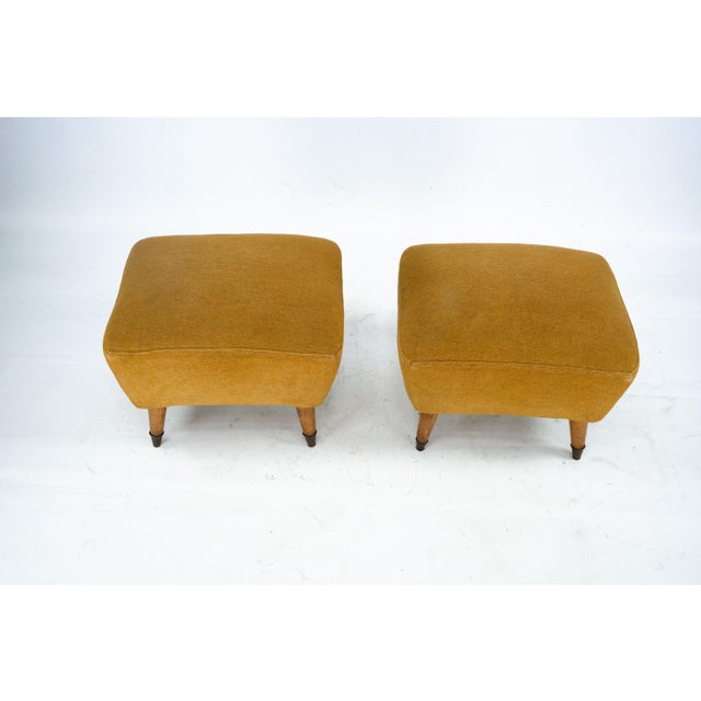 Mid-Century Italian Ottomans in the style of Gio Ponti, Italy, 1950s, Set of 2 For Sale - Image 9 of 14