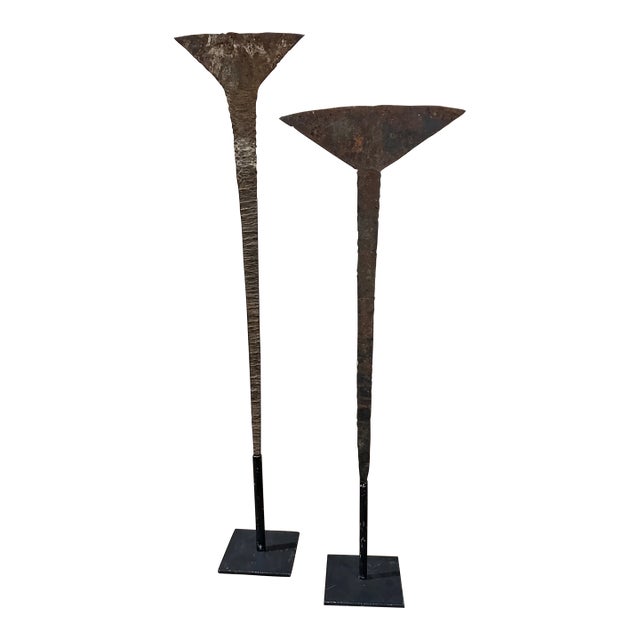 Pair of Antique African Artifacts on Stand For Sale