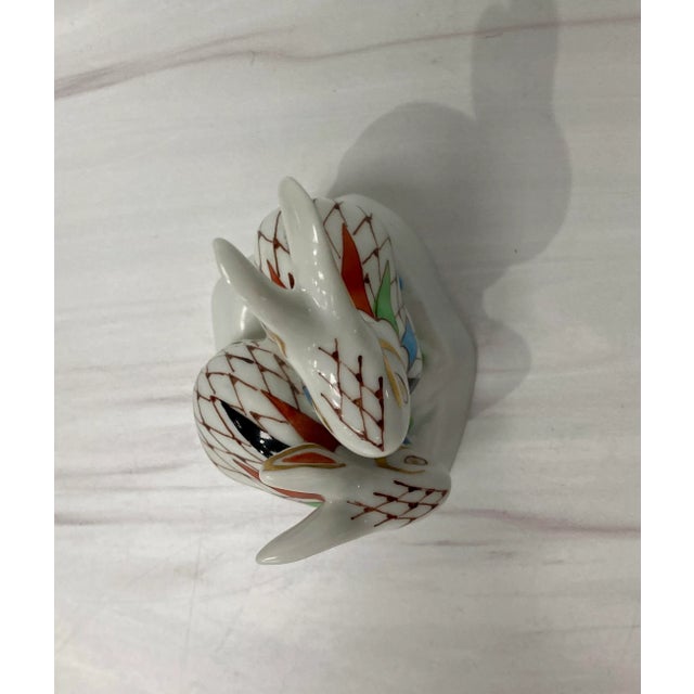 1990s Vintage Hollohaza Rabbits Figurine For Sale In Raleigh - Image 6 of 8