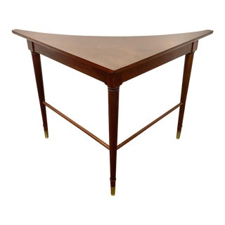 Vintage Mcm Mid Century Modern Cornered Pie Slice Sofa Table For Sale