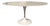 Late 20th Century 60" Marble Top Saarinen Style Tulip Dining Table For Sale