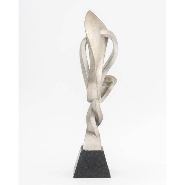 Modernist Silvered Abstract Freeform Sculpture For Sale - Image 9 of 10
