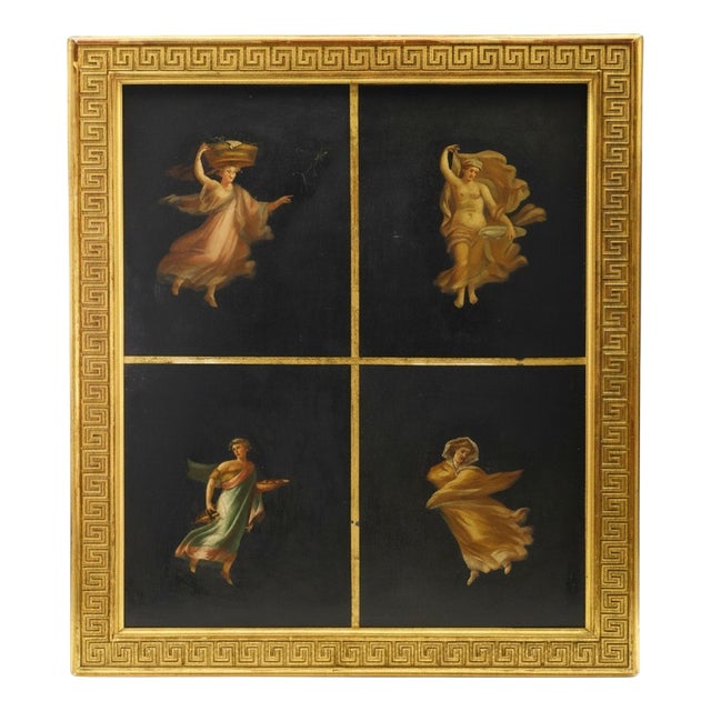 Dancing Nymphs, 19th Century, Oil Painting, Framed For Sale