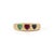 VR Jewels 14k Yellow Gold Heart Emerald Ruby Sapphire Dome Band Gypsy-Set Ring Size 5 For Sale - Image 4 of 17