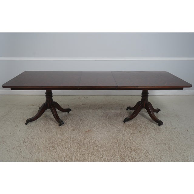 Theodore Alexander Double Pedestal Mahogany Dining Table For Sale - Image 12 of 18
