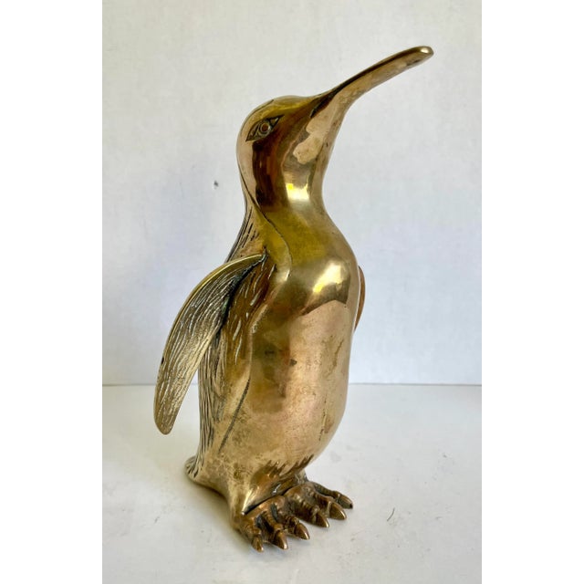 Early 20th Century Early 20th Century Standing Brass Penguin Figure For Sale - Image 5 of 11
