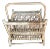 Vintage Mid Century Bamboo Magazine Rack Basket For Sale