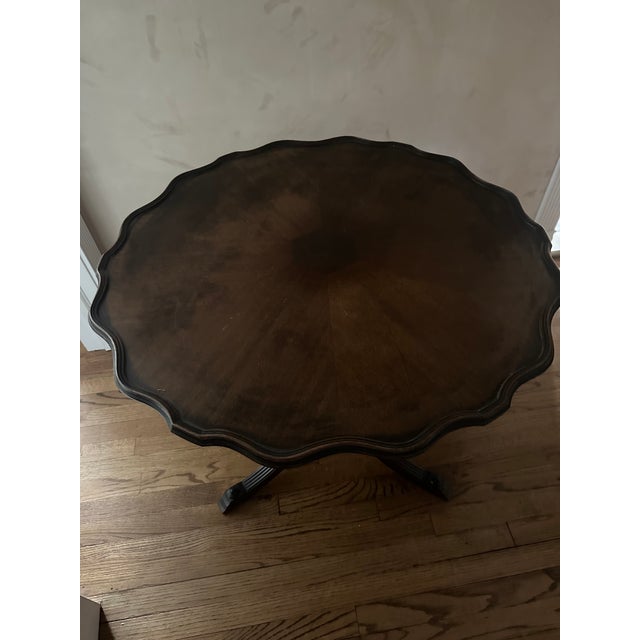 1950s Mahogany Tripod Tilt-Top Occasional Table (Pie Table) For Sale - Image 9 of 12