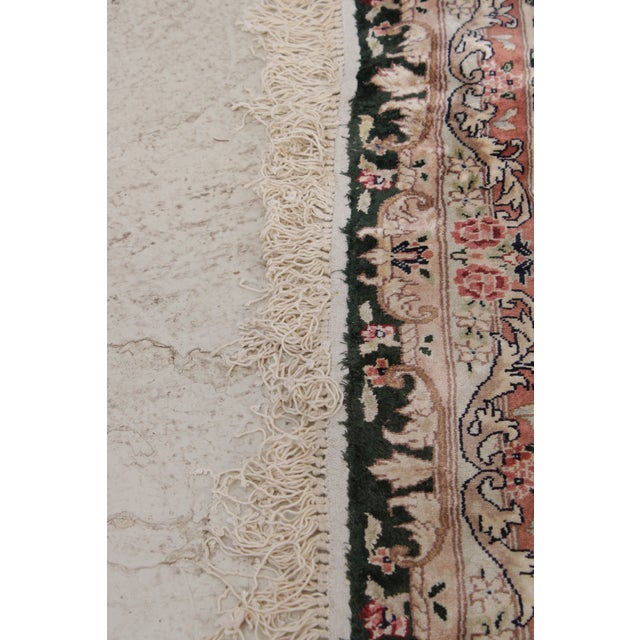Fine Quality Silk Green & Multicolor Approx. 14 X 10 Rug For Sale - Image 14 of 16