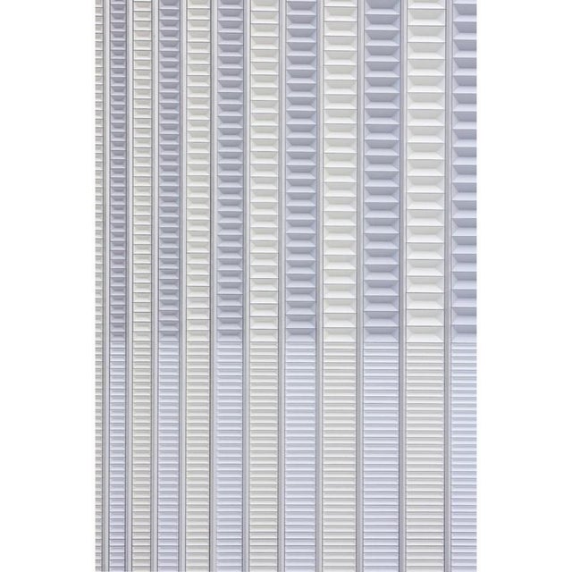 Alugrid Nr. 01 Wall Panel in Marine Blue Flocked Pressed Wood by Arno Hoogland For Sale - Image 4 of 8