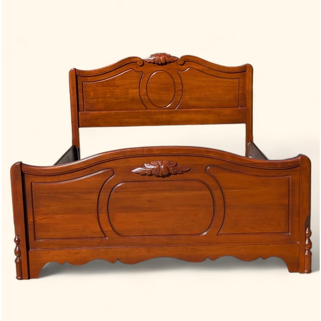 Antique Abernathy Walnut Full-Size Bed Frame in Victorian Style For Sale - Image 9 of 11