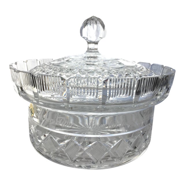 21st Century Waterford Millennium Society Limited 'Father Time' Lidded Centerpiece Bowl - 1 Piece For Sale