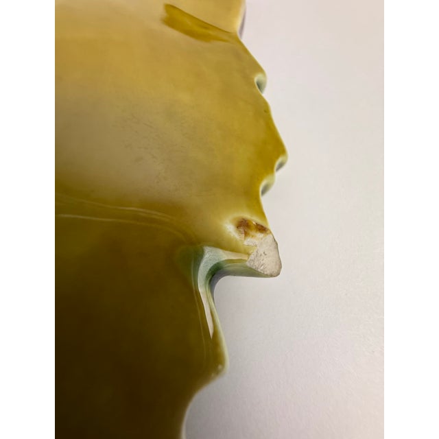 Ceramic Set of 6 French Antique Majolica Leaf Dishes For Sale - Image 7 of 7