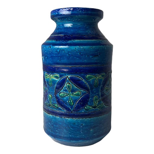 Azul Rimini Vase by Aldo Londi for Bitossi For Sale