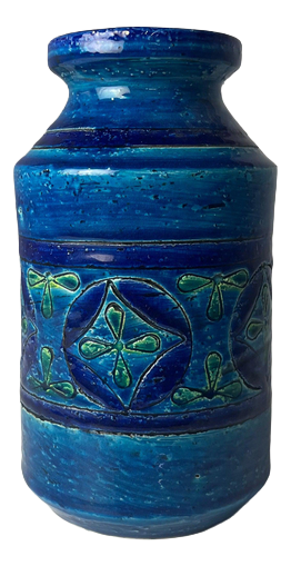 Azul Rimini Vase by Aldo Londi for Bitossi