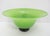 Donald Carlson Apple Green Large Studio Art Glass Fluted Footed Bowl For Sale - Image 4 of 9