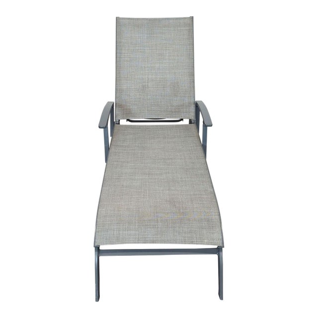 Sunbrella Outdoor Adjustable Chaise Lounge Chair – Comfortable and Durable For Sale