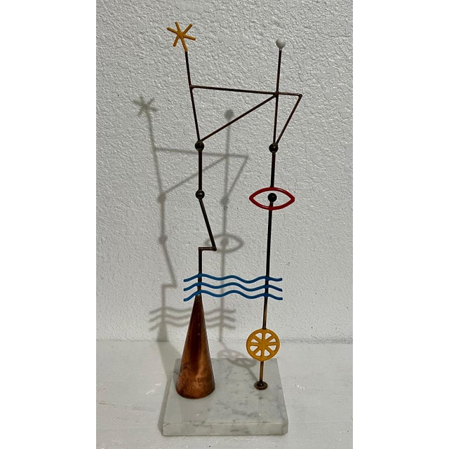 Peter D. Cole (Australian, b. 1947) Symbols of Landscape, 1987 Mixed metal, enamel and marble signed P.D. Cole and dated...