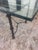 Substantial brutalist iron dining or center table in the style of Israeli artist and sculptor Ilana Goor. The base is...