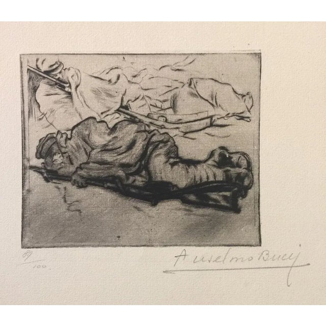 Le Froid - Original Etching by Anselmo Bucci - 1917 1917 For Sale - Image 3 of 3
