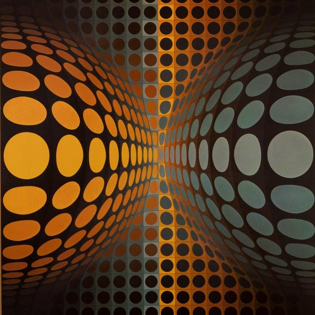 Victor Vasarely (1906-1997) OND-JG Heliogravure after a work by the artist On heavy paper, 27 x 27 cm (approx. 11 x 11...