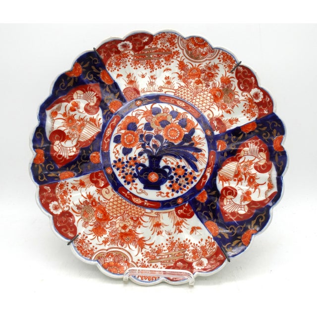 19th Century Japanese Porcelain Imari Chargers, 1980s, Set of 2 For Sale - Image 6 of 18
