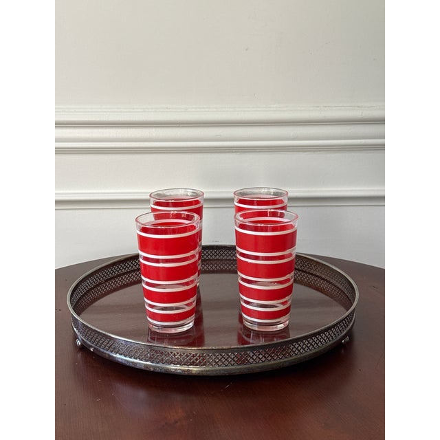 This vintage set of glasses by Hazel-Atlas is wonderful for the holiday season and beyond. Red and white is a classic...