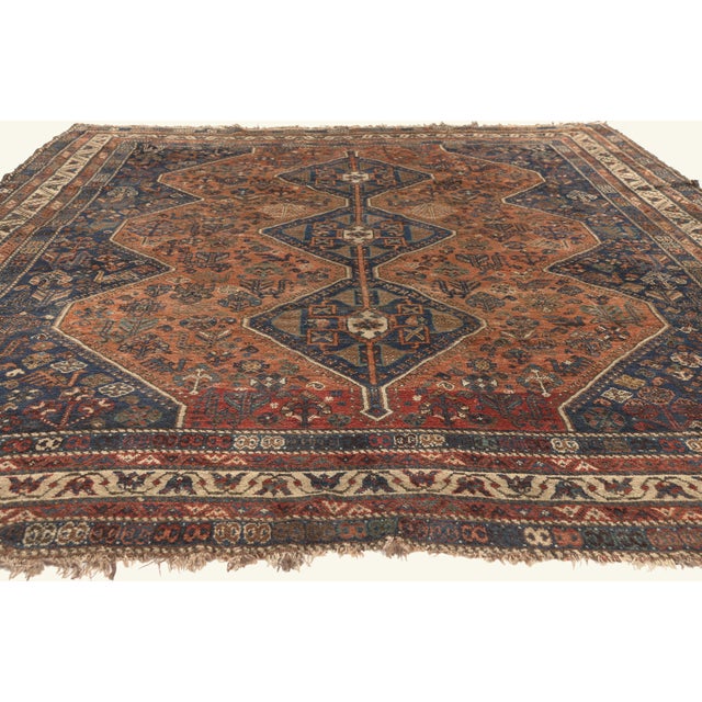 Tribal Late 19th Century Persian Shiraz Rug, 07'11 X 10'06 For Sale - Image 3 of 10