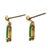 Mid-Century Modern Vintage 14k Gold and Jadeite Drop Earrings For Sale - Image 3 of 6