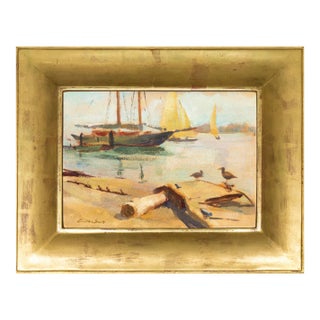 'Harbor Mist' by Jonathan Scott Circa 1960, Laguna Beach Art Association, Aws, Pasadena Art Museum For Sale