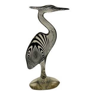 Abraham Palatnik Kinetic Resin Heron Sculpture, Brazil 1960s For Sale