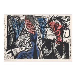 1954 Irving Amen Scandal Woodblock