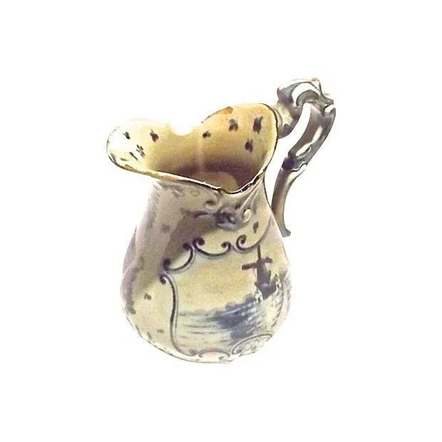 Traditional Antique Royal Benn Delft Creamer For Sale - Image 3 of 6