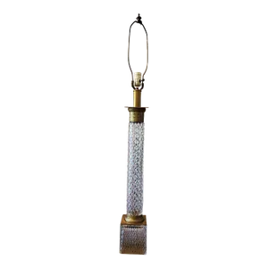 Large Late 19th Century Baccarat Style Crystal Bronze Empire Lamp