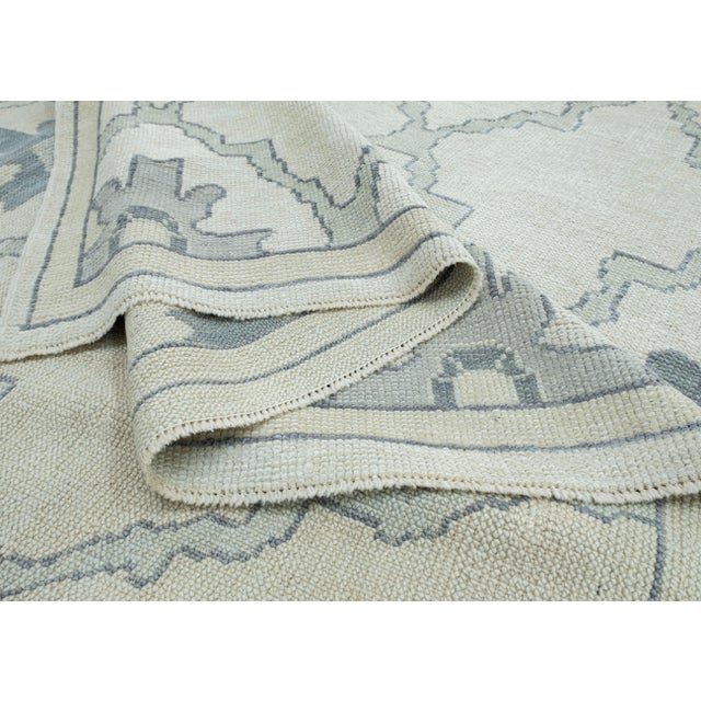 Gray Turkish Oushak Rug 12'6" x 14'7" #18099 For Sale - Image 8 of 8