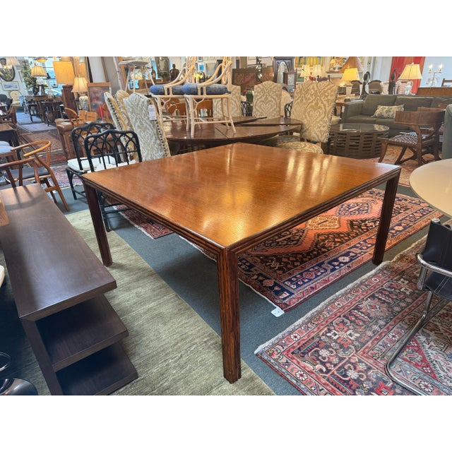 Late 20th Century McGuire Furniture Square Parsons Table, Vintage For Sale - Image 5 of 12