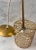 Vintage Mid Century Modern Gold Tone Cylinder Drum Pendant Light For Sale - Image 10 of 12
