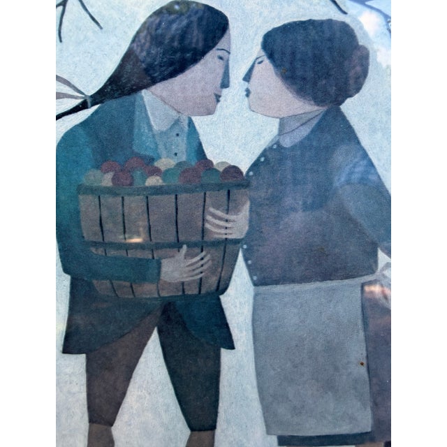 This smaller piece is American folk art by the artist R. Davey, often identified as Randall Davey. The work typically...