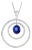6.7 Carat Tanzanite & 2.5 Ct Diamond Two Circles Pendant/ Necklace 18 Karat Gold For Sale