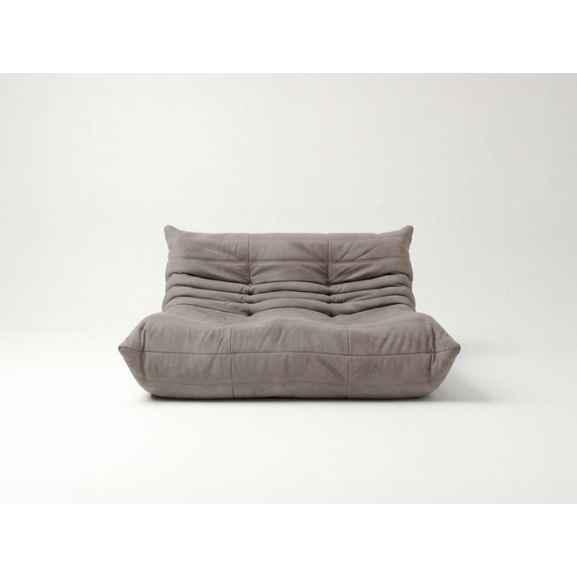 Togo Sofa in Warm Grey Microfiber by Michel Ducaroy for Ligne Roset, Set of 5 For Sale - Image 6 of 14