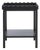 Starlyn Scalloped Accent Table in Matte Black For Sale