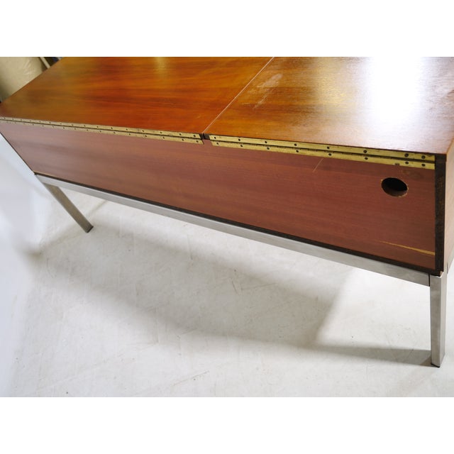 Mid-Century Modern Audio Lowboard Sideboard in Wood and Metal, 1960s For Sale - Image 6 of 14