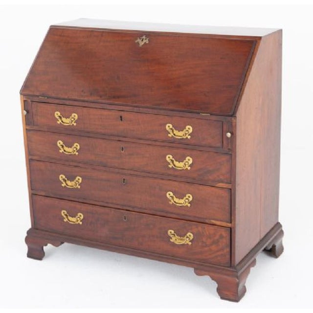 Antique Georgian Mahogany Bureau Desk, 1800 For Sale - Image 4 of 8