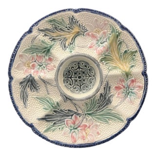 Art Nouveau Wasmuel Oyster Plate, Belgium, C. 1890's For Sale