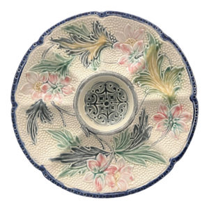 Art Nouveau Wasmuel Oyster Plate, Belgium, C. 1890's