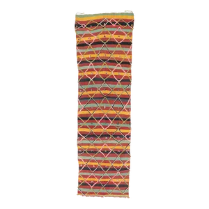 Vintage High-Low Taznakht Moroccan Rug - 04'03 X 15'01