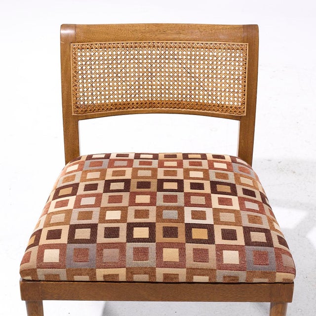 Wood Harvey Probber Mid Century Bleached Mahogany and Cane Dining Chairs - Set of 6 For Sale - Image 7 of 11